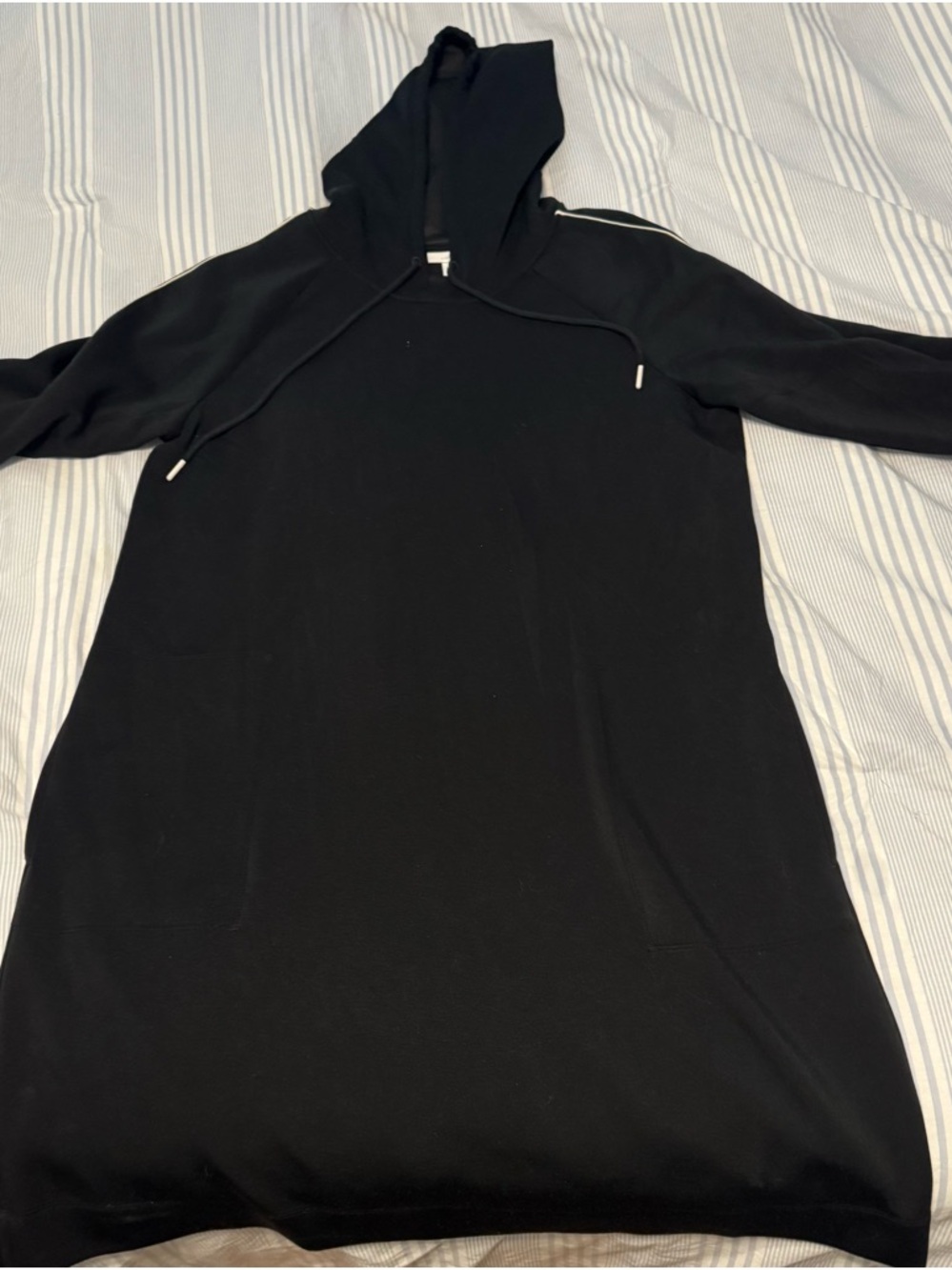 J. Jill Black Long Sleeve Hoodie Dress